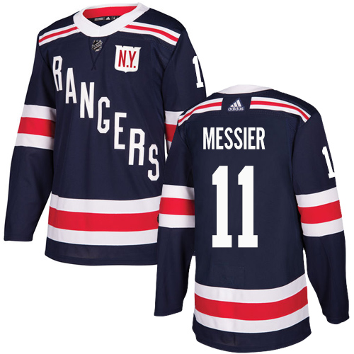 Adidas Rangers #11 Mark Messier Navy Blue Authentic 2018 Winter Classic Stitched NHL Jersey - Click Image to Close